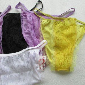 Lace Panties High Cut Legs - 6 Pairs